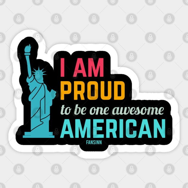 I Love USA America proud American Sticker by fansinn